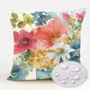 Polyester Waterproof Pillow Cover With Floral Pattern For Living Room Decor