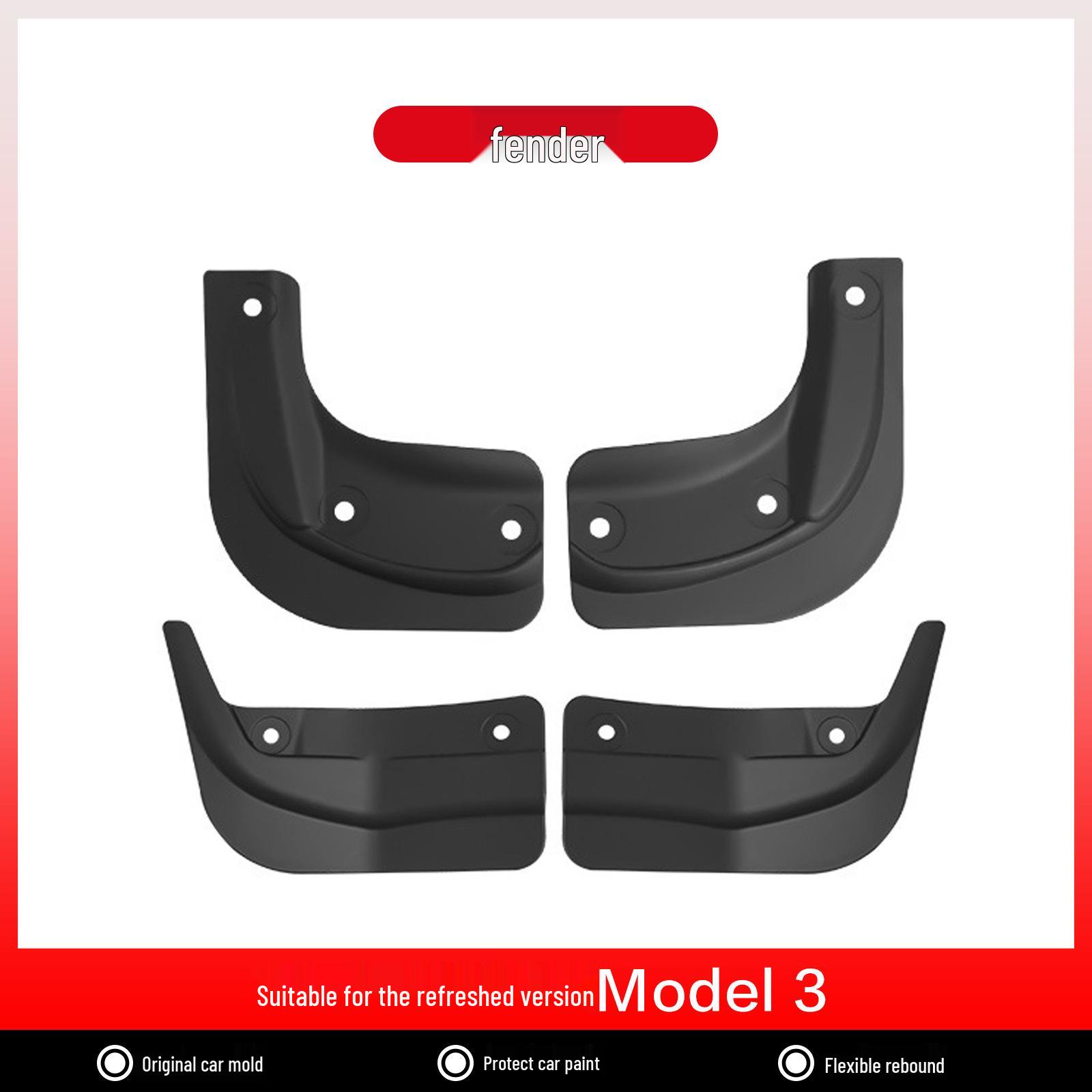 

Fit for Updated Model 3/Y Tesla Wear-Resistant No-Drill Mudguards