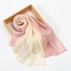 Luxury Satin Silk Hijab Scarf Chiffon Gradient Wrinkled Shawls Women Muslim Hijab Premium Yarn Scarf Islam Turban Ramadan