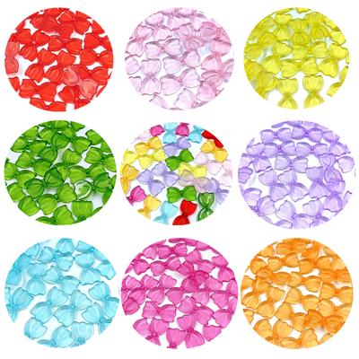 Bow Tie Shape Acrylic Beads 8Color 14*26mm Transparent Charms for Jewelry Makeing DIY Handmade Loose Spacer Beads Bracelet 10Pcs Mixed Color