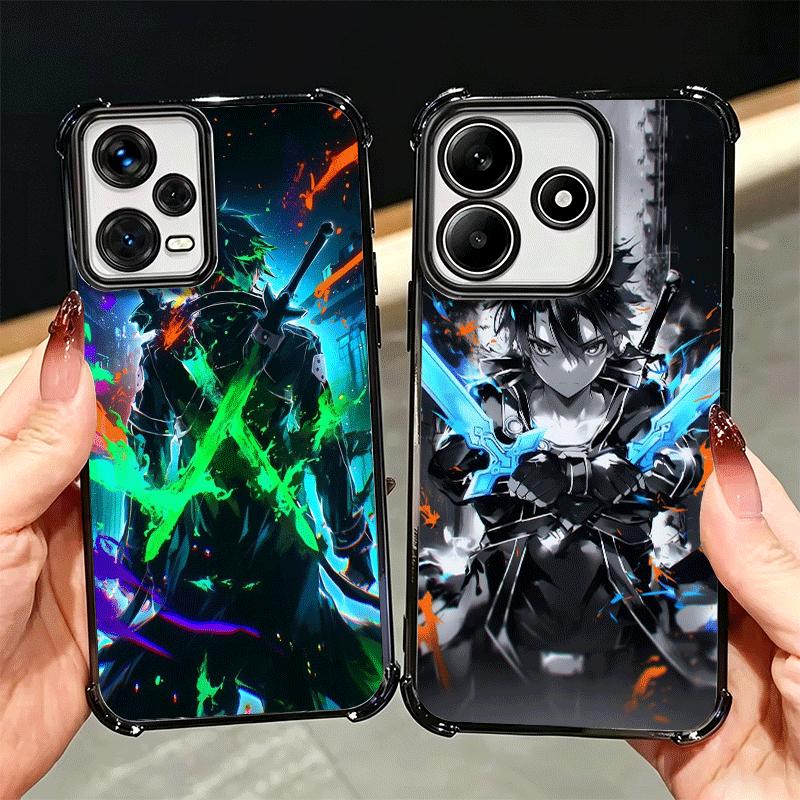 Sword Art Online Kirito Weiche Handyhülle Für Xiaomi Redmi Note 14 15 Pro Plus 13 12 11S 11T 5G 10 9S 9 Galvanisiert Anti-Fall Hüllen
