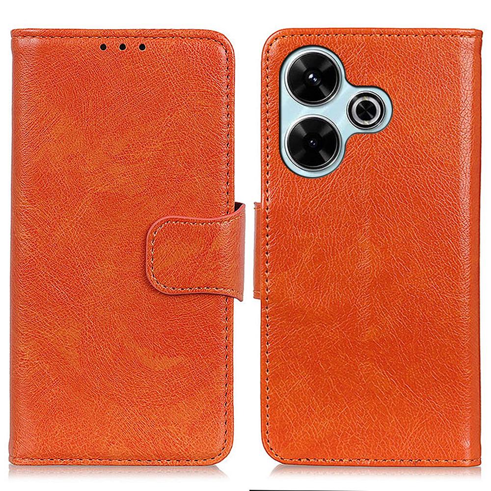 For Xiaomi Redmi 13 5G/13 4G Case Nappa Texture Split Leather Phone Cover Wallet Book Flip Stand
