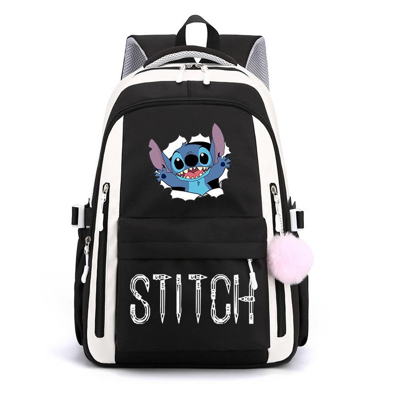 Cartoon Printed Casual Backpack High School Student Large Capacity Backpack