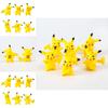 Adorable Pikachu Cartoon Anime Figure Model Doll Set Perfect For Cake Decoration And Gifts