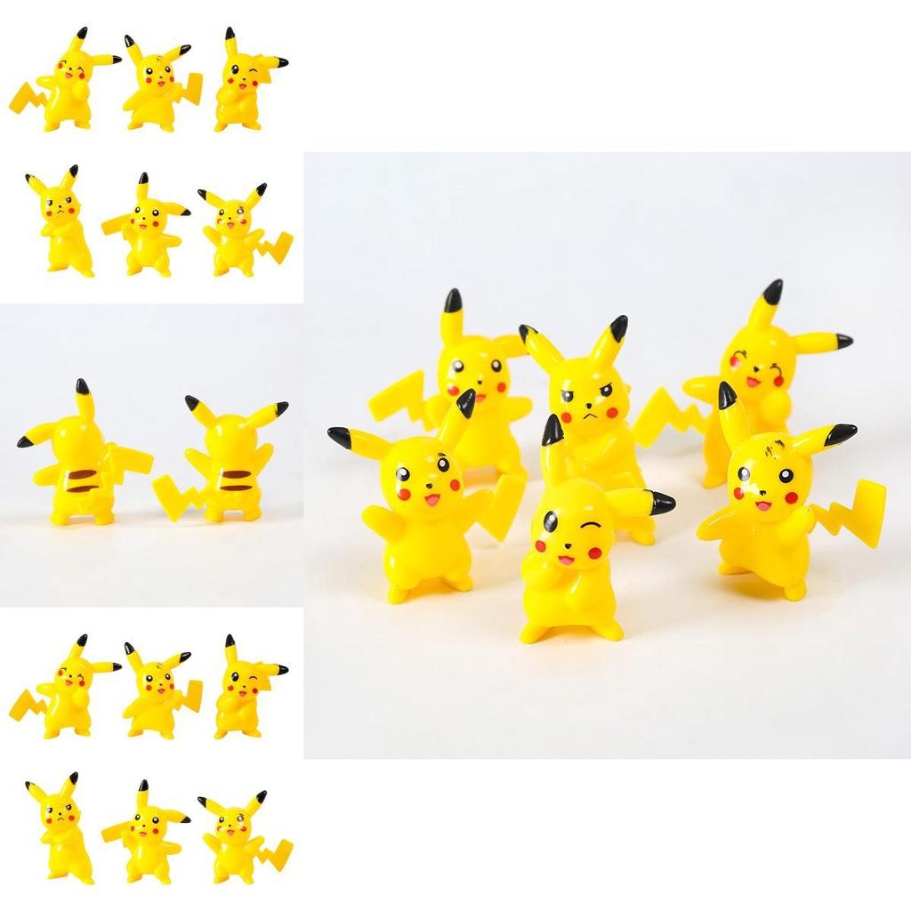 Adorable Pikachu Cartoon Anime Figure Model Doll Set Perfect For Cake Decoration And Gifts