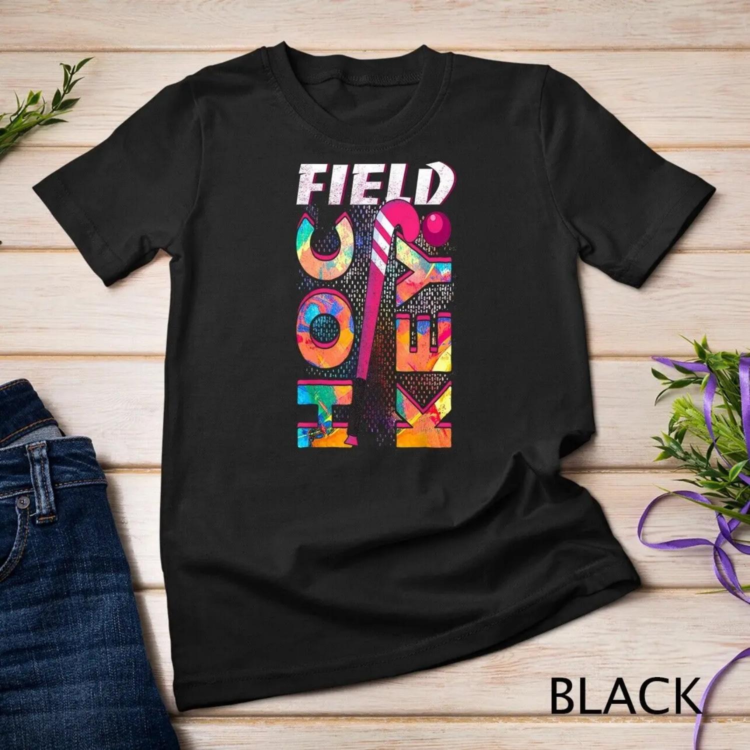 Girls Love Field Hockey Fun Birthday s T Shirt XXXXXL чёрный