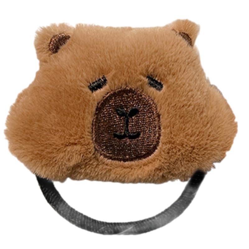Tiara Adorável de Capivara Peça de Cabeça Peluda para Bailes de Formatura Aniversários Acessório de Cabeça Divertido Presilha de Cabelo de Capivara Acessório de Cabeça
