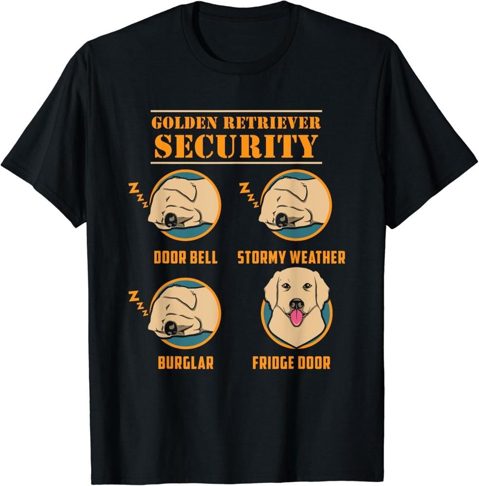 

Golden Retriever Shirt Golden Retriever Security Funny Dog Gift Unisex T-Shirt 2XL