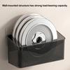 Wall Mount for Small Items Wall-mounted Storage Rack, Transparent Plastic Space Saving Organizer Bin, Multi Purpose Self Adhesive No Drill Container