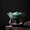 Retro Tea Leaf Filter Kiln Baked Tea Separator Tea Filter Ceramic Tea Strainers  Office