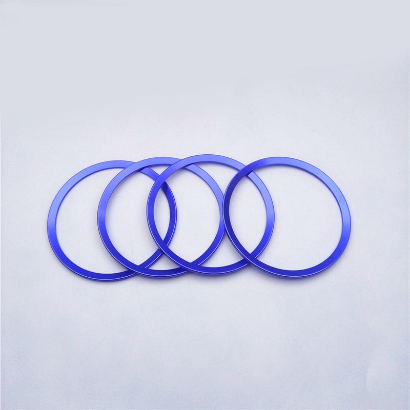 

Compatible Decorative Aluminum Alloy Wheel Hub Ring for BMW 5 Series 525Li Red [Set of 4]