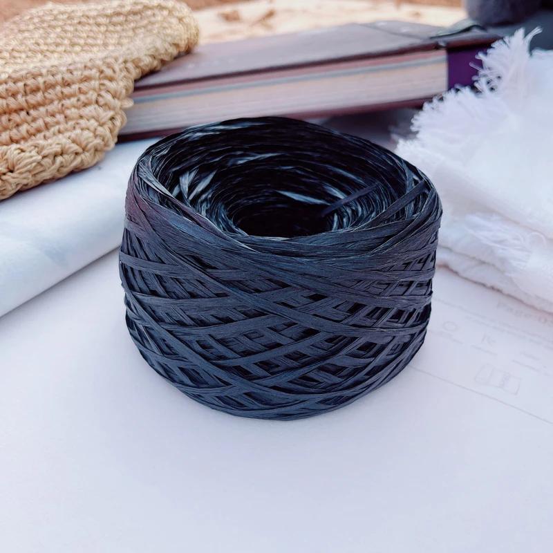 180m Raffia Yarn Paper Grass 100g/pcs for Knitting and Crochet Handmade Diy Straw Hat Bag Doll Slippers Weave Soft Yarn Thread