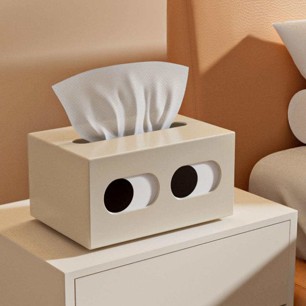 Creative Cartoon Big Eyes Tissue Box Table Napkin Rings Tissue Case Paper Box Container Storage Box Home Table Decoration