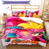 3pcs Custom Name Trolls Bedding Set Duvet Cover Closure Includes 1 Duvet Cover & 2 Pillowcases for All Seasons Bedroom Decor