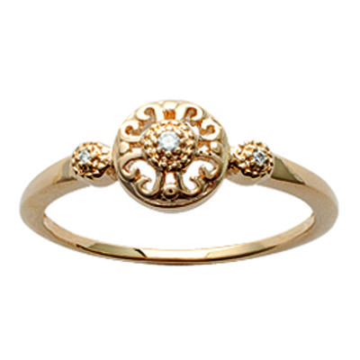 Gold Plated Ring 'Goddess' White Gold - 7 Mm