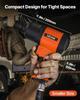 Air Impact Wrench, 1/2" Drive Pneumatic Impact Wrench Up To 1490N.m Reverse Torque, 7500RPM 4-Speed Adjustable & Lightweight Pneumatic Gun for Auto