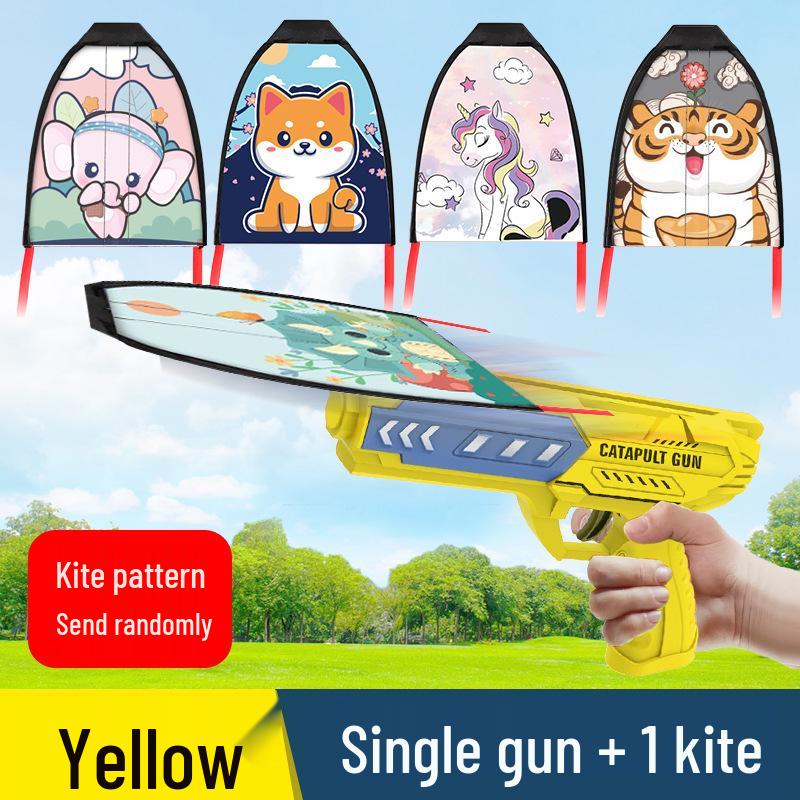 Popular Children's Outdoor Catapult Kite Gun - Rubber Band Airplane Launcher Toy