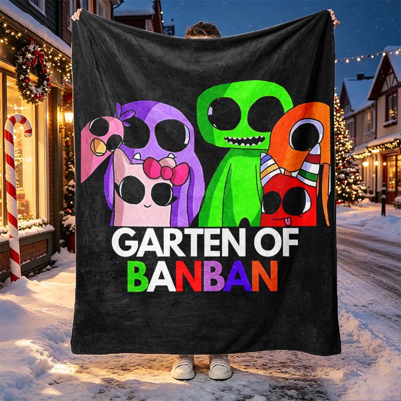 Game Rainbow Friends Pattern Blanket for Home Decoration, Bed, Sofa, Car Travel, Camping, Suitable for All Seasons, Birthday Christmas Gift