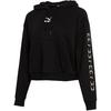 Sudadera con capucha y estampado de logo deportivo casual para mujer, sudadera negra 531244-01