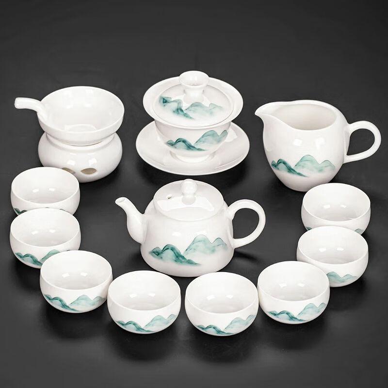 Mutton Fat Jade Porcelain Kung Fu Tea Set