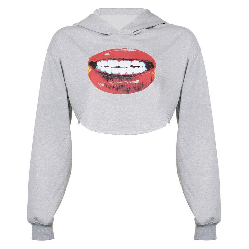 

H Дом [49 юаней/2 штуки! Купи один и один получи бесплатно!]!] Весенне-осенний топ Сексуальный# Кто успел, того и тапки! Купите со скидкой!! WFC19842 Gray(Ultra-short Sweatshirt) M