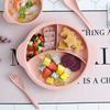 Wheat Straw Children Dividing Plate Household Solid Simple Plastic Students Dining Tableware Fashion Nordic New Thicken Dish