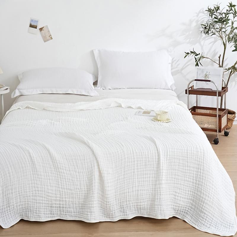 100% Cotton Gauze Blanket 6 Layers Muslin Bed Blankets Lightweight Breathable Sleeping Blanket For Bed and Couch All Season