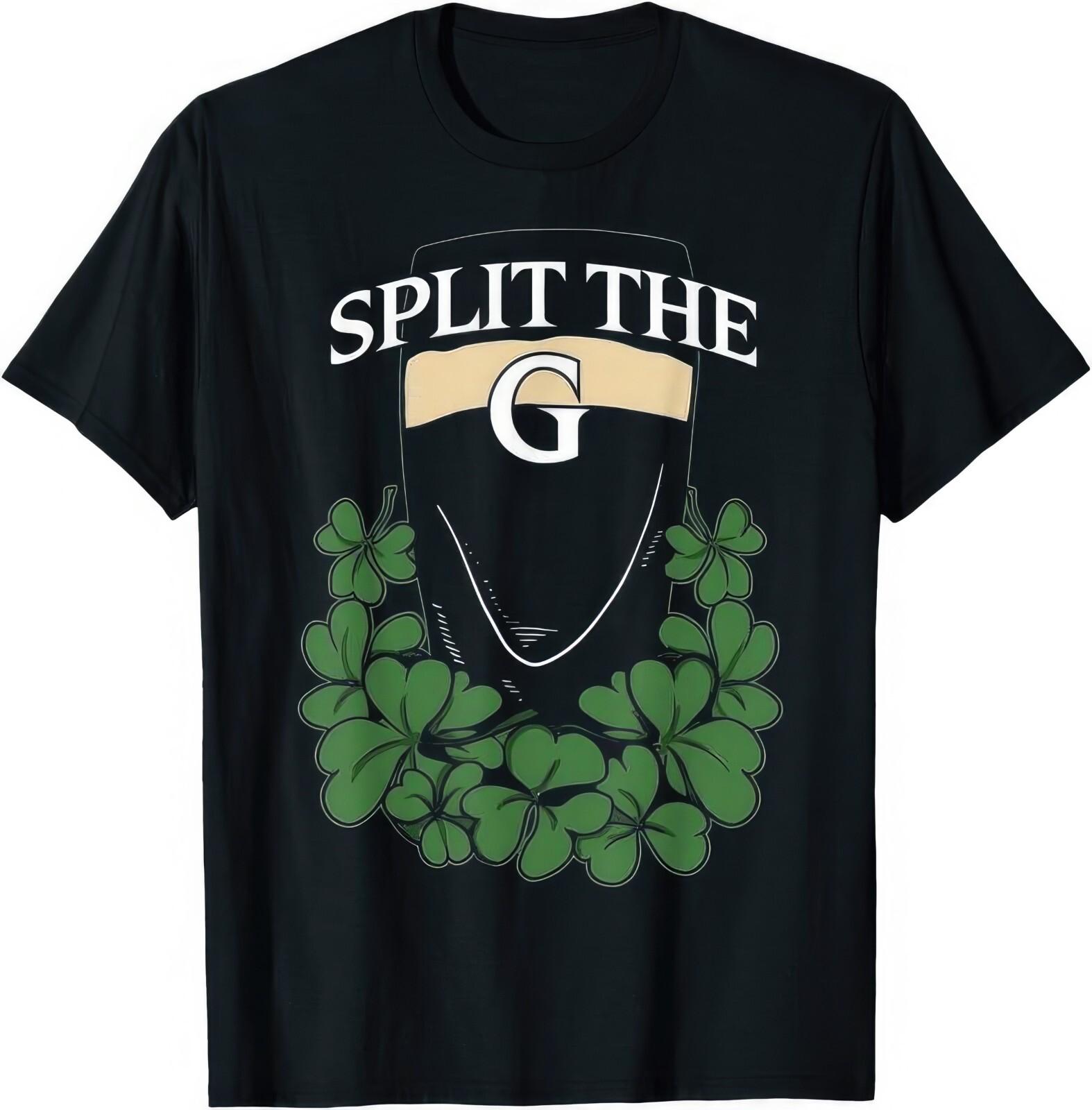 Split The G St Patricks Day Paddys Day Irish Ireland Guiness T T-Shirt 2XL