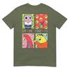 Smiling Friends Pop Art Character Grid Funny Cartoon Tshirt