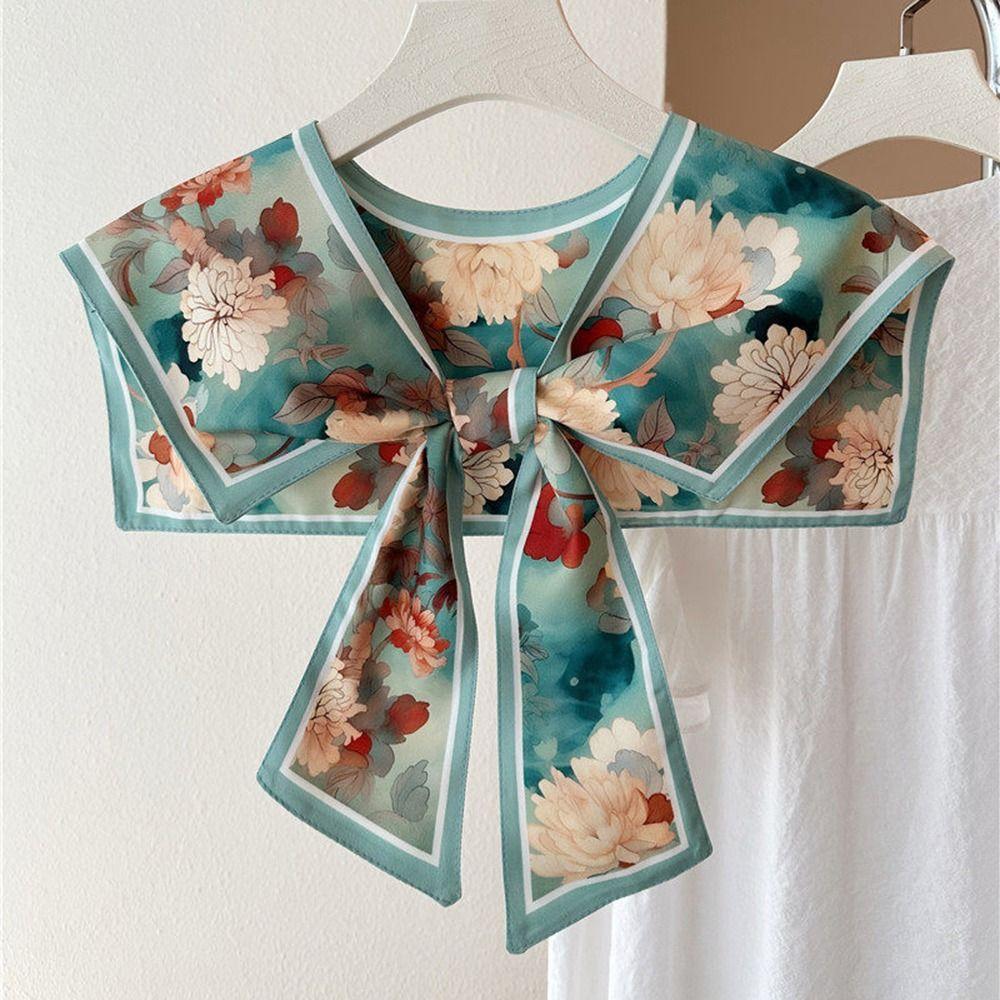 Floral Pattern Shirt Fake Collar Summer Shoulder Wraps New False Fake Collar Women