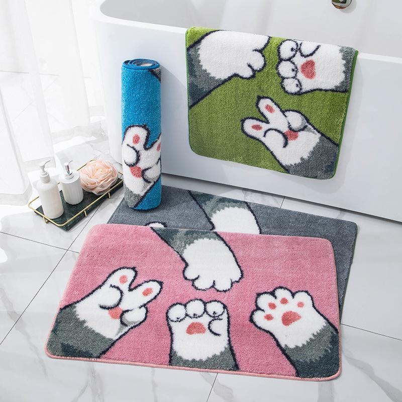 Mata podłogowa do łazienki druk atramentowy z mikrofibry łazienka chłonna mata do stóp wycieraczka do butów do sypialni mata antypoślizgowa uciekający dywan