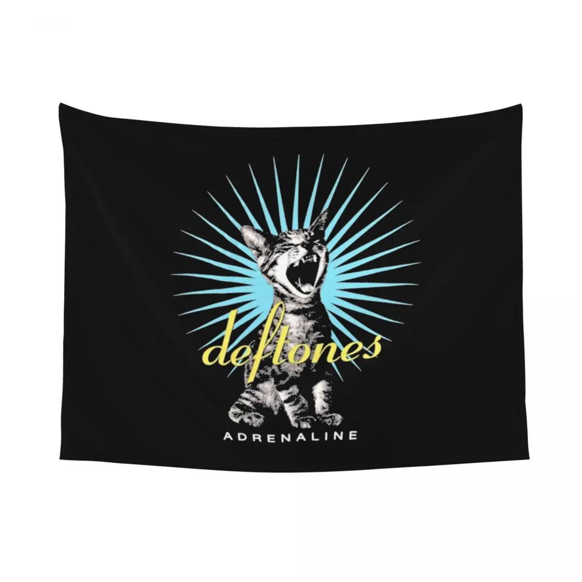 

Deftones Cat Tapestry Wall Hanging Polyester Wall Tapestry Punk Hip Hop Fantasy Throw Rug Blanket Room Home Decor Yoga Mat 95x73cm 37x29in