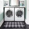 Bathroom Floor Mat Quick Absorbent Quick-Drying Anti-Slip Colorblock Plaid Printing Manual Braided