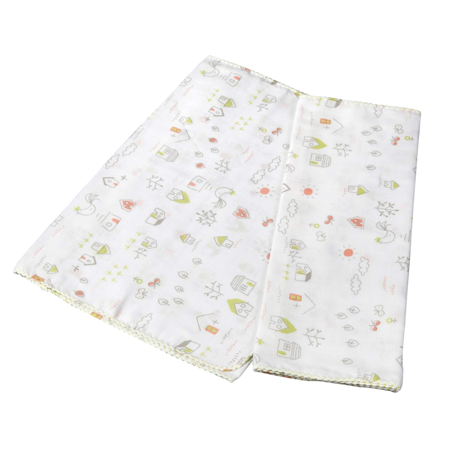 

Isamu Shokai Cotton Double Gauze Bath Made in House 32 x 70 Pack of 2 100% Towels, Japan, Pattern, cm,