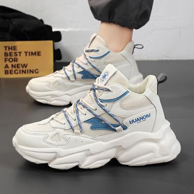 Putian Sports Shoes Men's Spring Breathable Tide Brand Thick-soled Youth Casual Running Spring and Autumn High-top Dad Shoes