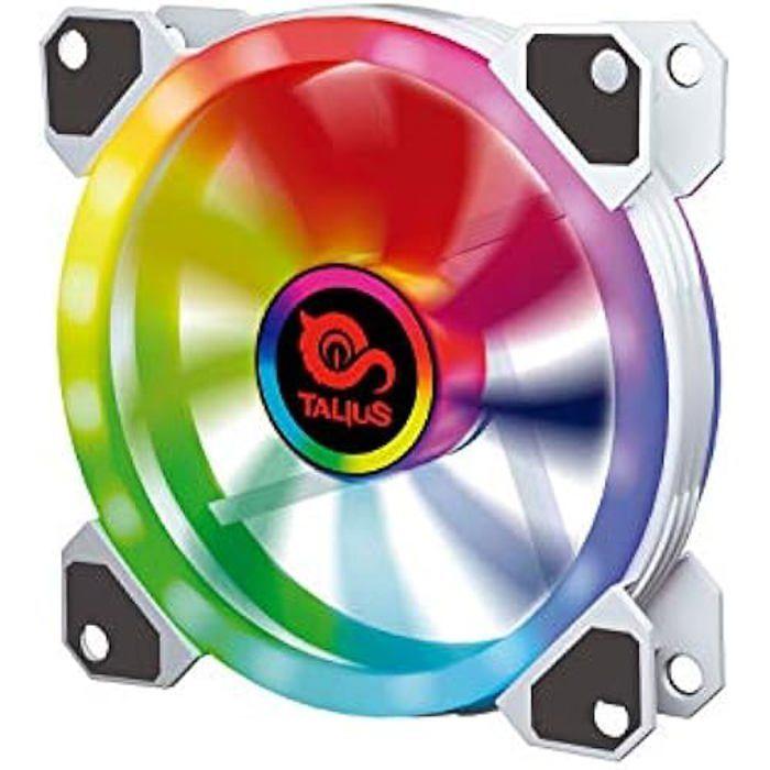 Ventilateur RGB - Talius - Iris Spectrum - 12 cm - 36 cfm - Blanc
