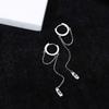 Charm Zircon Long Tassel Pendant Drop Dangle Earring for Women Creative Fashion Stainless Steel Hoop Earring Jewelry Wholesale