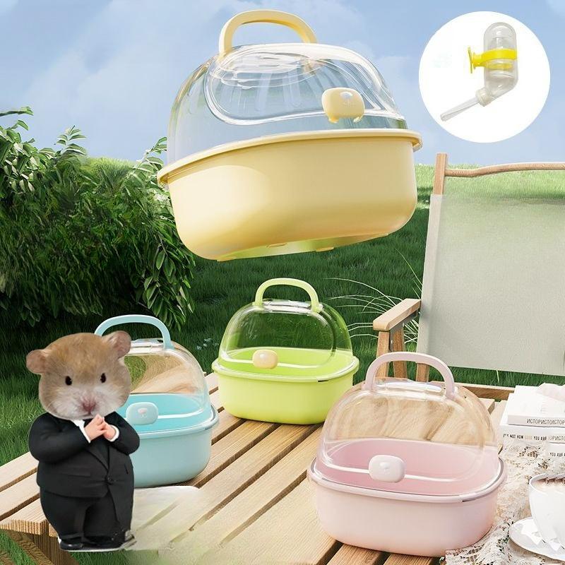 Hamster Cage, Portable Cage, Portable Cage, Golden Bear Hamster Cage, Transparent Skylight, Pet Supplies
