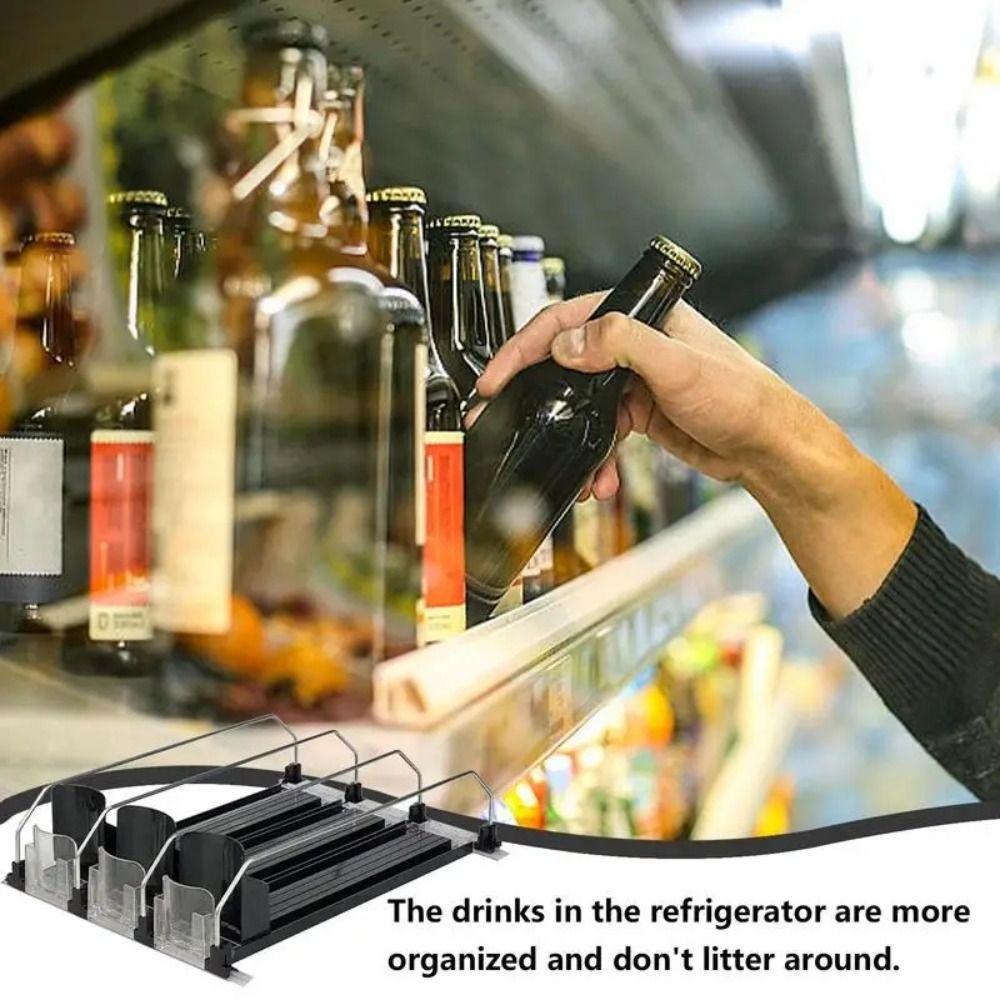 Spring Push Can Organizer Self-Pushing Beverage Pusher Shelf Storage Shelf Can Shelf Pusher  Water