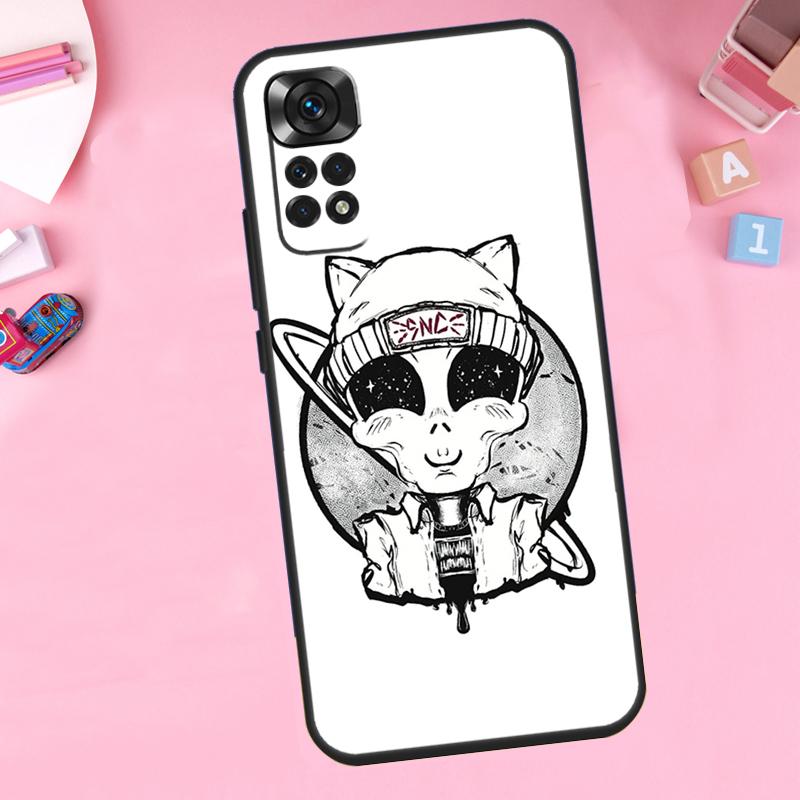 Alien Kawaii Art Handyhülle für Xiaomi Redmi Note 14 13 10 11 12 15 Pro Plus und Redmi 15C 13C 12C 10C 14C 15