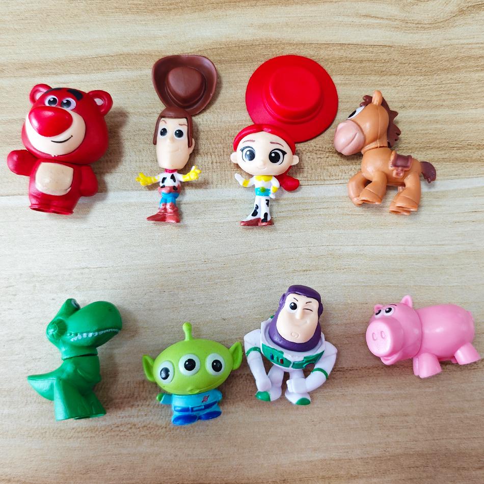 8pcs / Set Toys Story movie Figure   Woody Buzz Lightyear Model Doll Car Decoration Cake Accessories Anime Figure Toy kids Gift