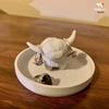 Highland Cow Resin Jewelry Dish - Decorative Key Holder & Home Ornament
