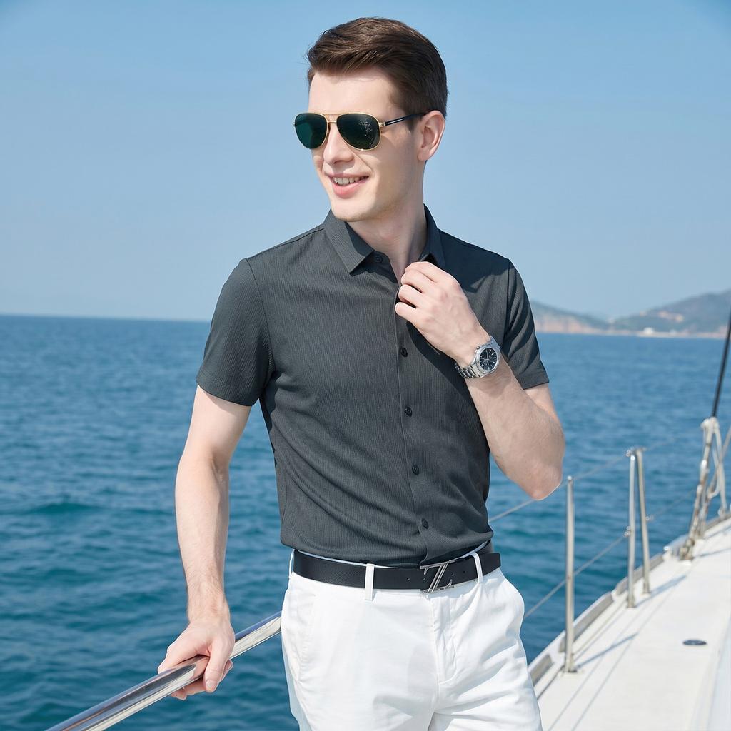 Men's Short Sleeve Shirt for Summer Cooling