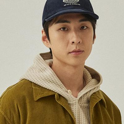 KAPPY DESIGN CORDUROY SUNSHINE CAP NAVY