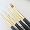 4Pcs Dual-ended Nail Brush Acrylic Nail Art Brushes Professional Gel Nail Polish Liner Flower Painting Drawing Manicure Tools