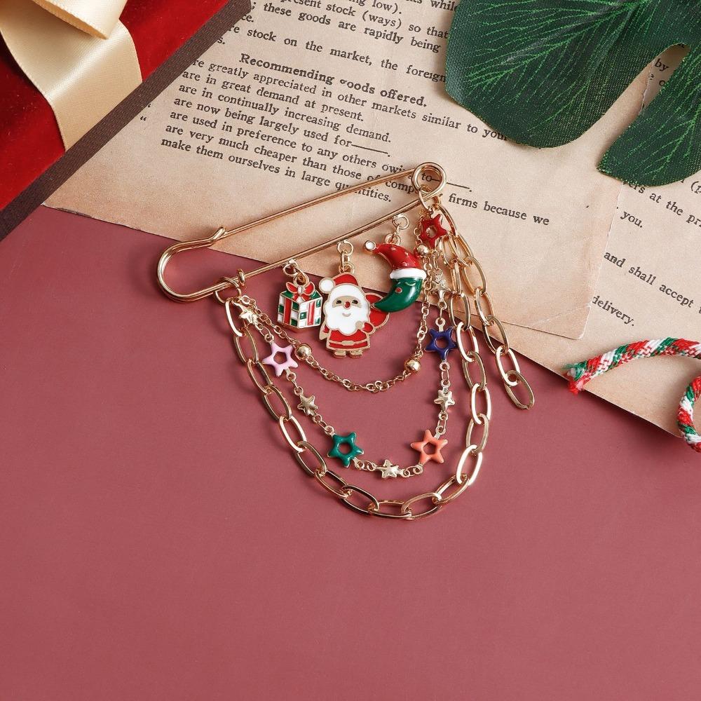 Cartoon Waistband Pin Snowflakes Dress Shawl Clip Simple Enamel Badge Clothing Accessories