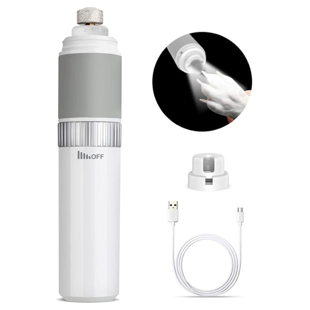 

Машинки для стрижки ногтей для собак, зарядка через USB, машинки для стрижки кошачьих когтей, низкий уровень шума, триммер для ухода за собаками, инструменты для когтей для домашних животных белый