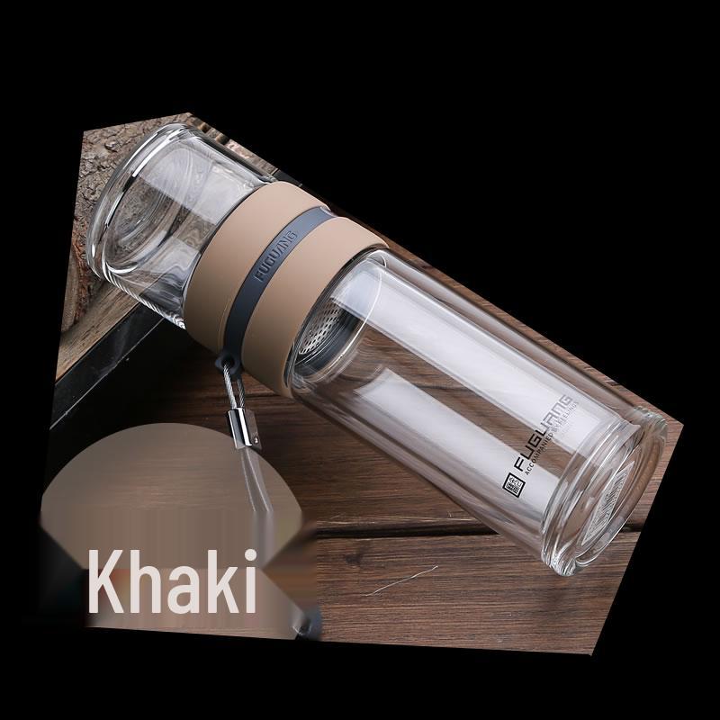 FUGUANG Portable Glass Tea Cup with Lid