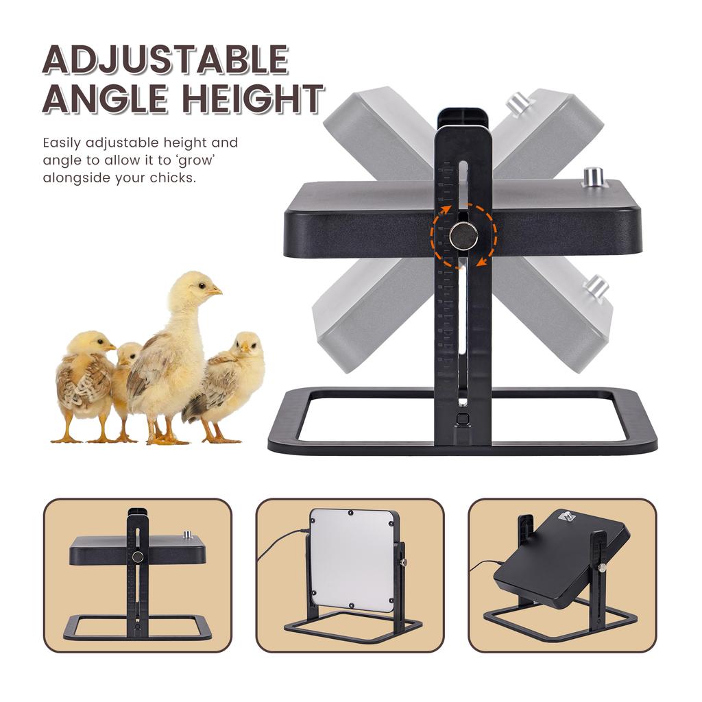 Electric Chick Brooder Heating Plate Adjustable Height Chick Cage Heater Chicken Warmer for Hen Ducklings Supplies EU Plug