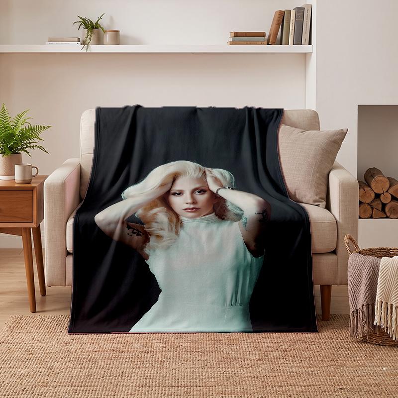 Lady Gaga (1) Soft Warm Flannel Blankets Comfortable Blanket for Home Decoration Gifting